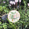 Pink & Green Leaves - 4" embroidery kit