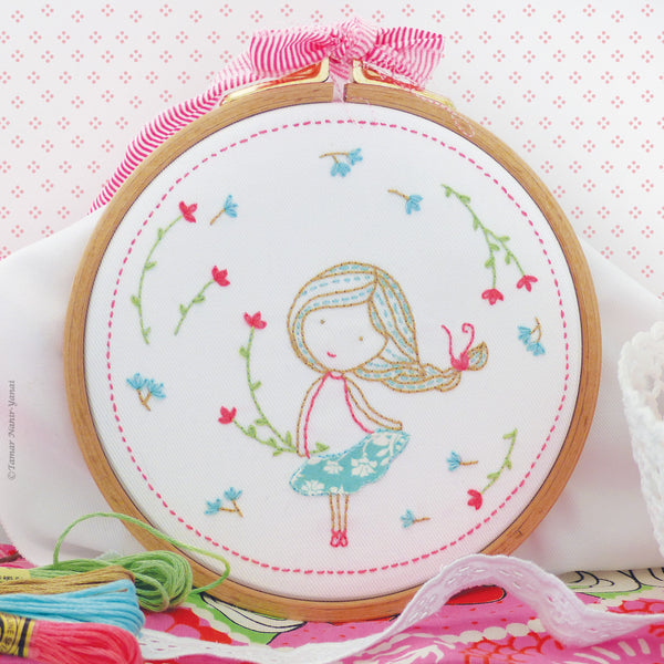 Spring Girl - 6" embroidery kit