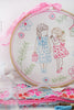 Two Girls and a Secret - 8" embroidery kit