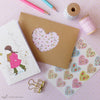 Girl in a pink coat Card